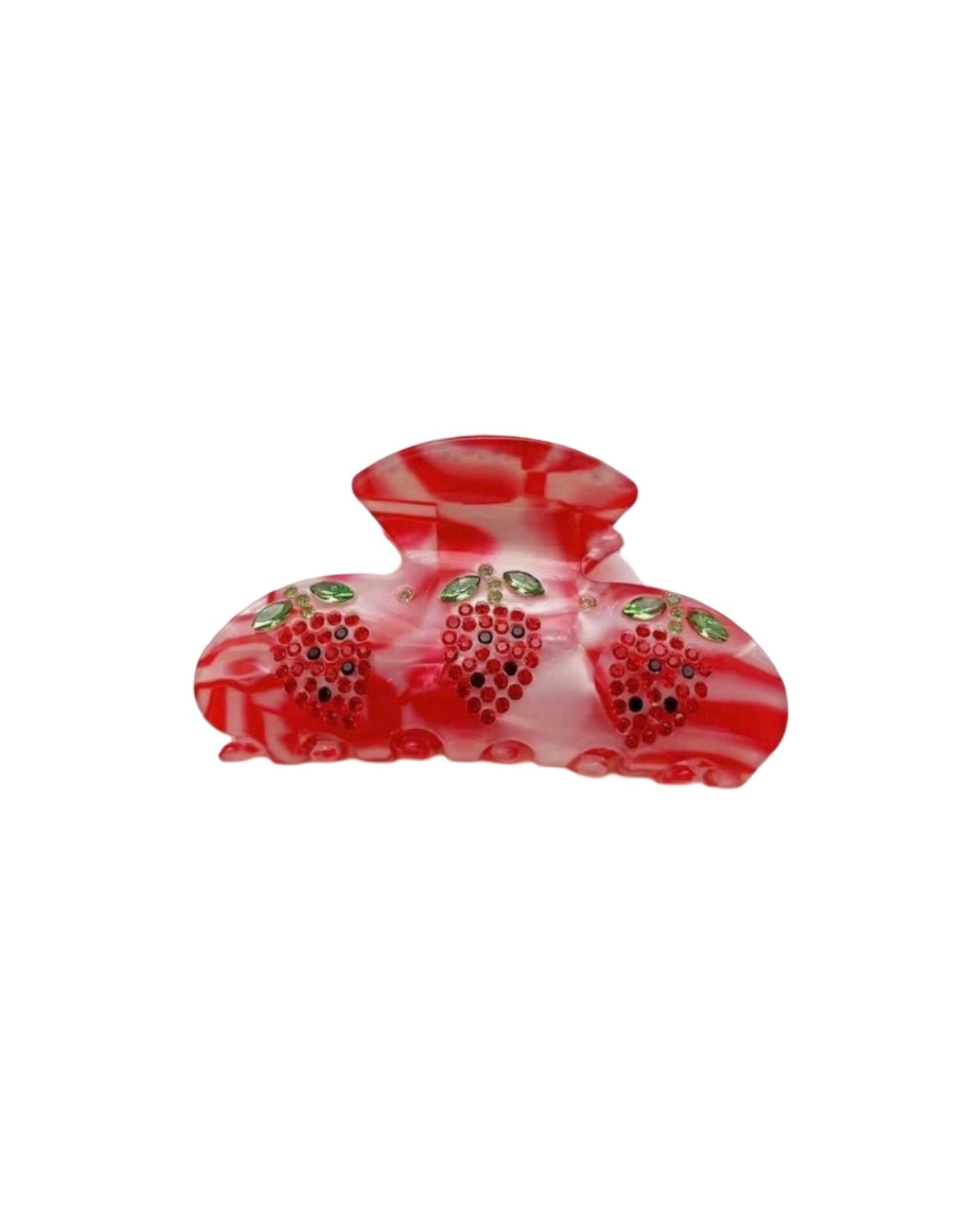 Strawberry Rhinestone Clip