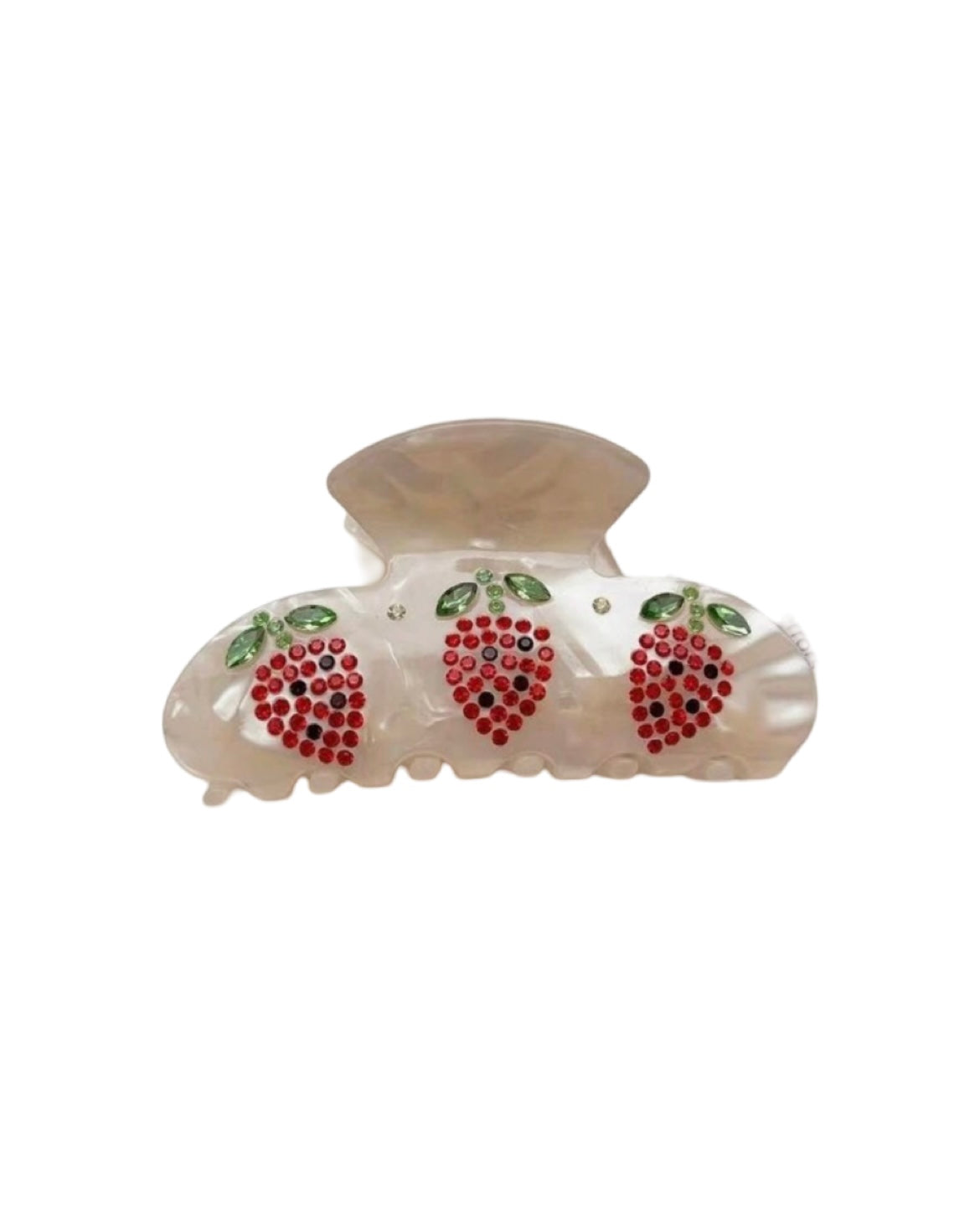 Strawberry Rhinestone Clip